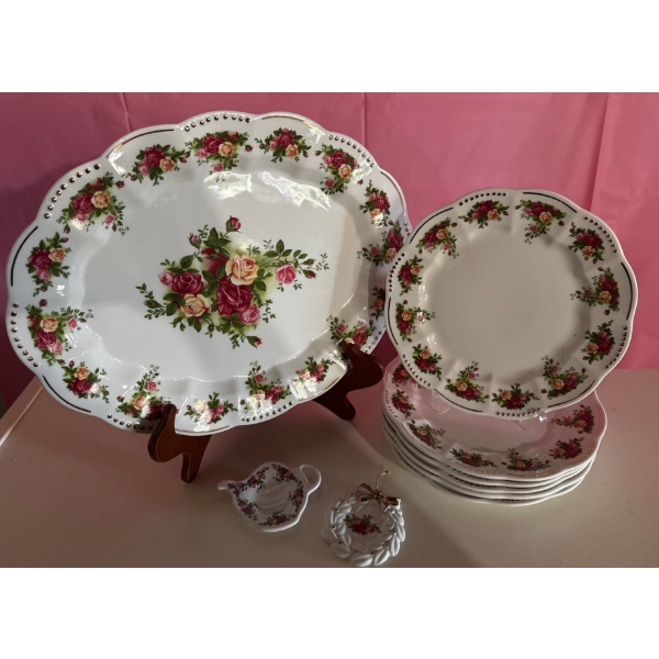 Vintage Royal Albert Old Country Roses Golden Pearl Bone China Collection