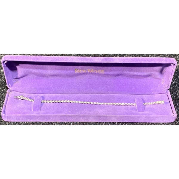 Ben Moss 14K White Gold Tennis Bracelet 8.6 Grams