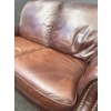 Image 2 : Leather 2 Seater Couch  - 60W, 40D, 35T 