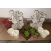 Garden Decor w/ Unique Double Planters &  Rectangular Pots Full Of Live Succulents 