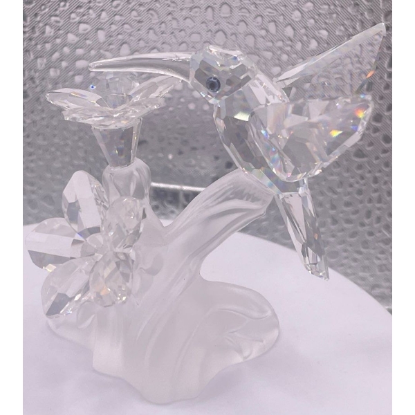 Swarovski Crystal Humming Bird with Flower