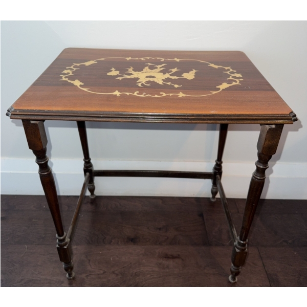 Four Inlaid Wood Nesting Tables