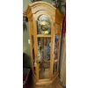 Image 1 : Dold Grandfather Display Cabinet Oak 3 Chimes - Contents Not Included 82 L, 34 W, 12 D