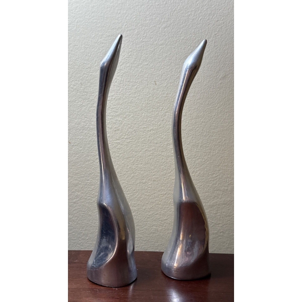 Hoselton Aluminum Art Sculptures, Made in Canada - Pair of Tall Birds (Largest 9T)