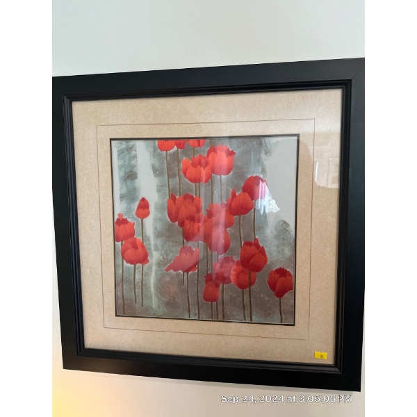  Watercolor Art Tulips 23x23 Artist Unknown