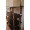 Image 3 : Four Tier Wooden Shelf with Turned Supports and Floor Lamp