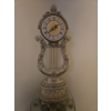 Image 2 : Lisheng Quartz Clock & Pedestal - Clock Has Damage - Pillar Excellent Heavy 54T