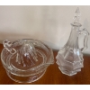 Image 1 : Antique Crystal Citrus Juicer & Crystal Cruet w/ Stopper 8T