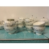 Image 14 : Vintage Minton Pandora bone china delicate grey floral pattern and silver trim One large co