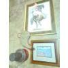 Image 1 : Oil Lantern With Vintage Leather Water Flask Plus Cowboy Pictures x 2