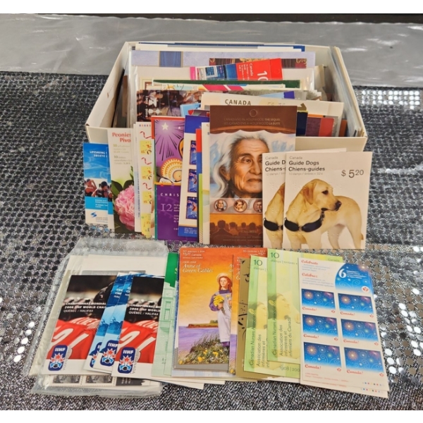 Large Assortment of Stamp Booklets and Sheets - Canadian and Thailand Commemorations 
