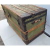 Image 3 : Vintage Wooden and Canvas Trunk With Decorative Interior