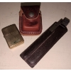 Image 1 : Vintage ZIPPO Refillable Lighter w/ Genuine Leather Belt Sheath & Pocket Comb/Nail File