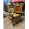 Image 2 : Oak miniature vintage rocking chair (23in long x 29in tall x 16in wide)