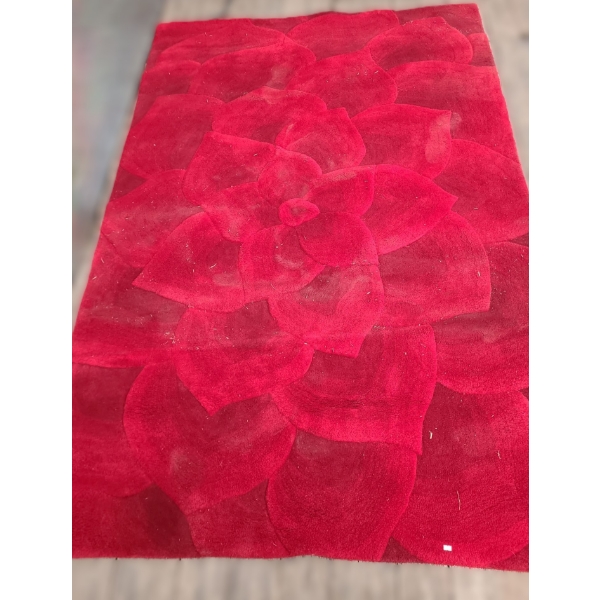 Pier 1 Imports "Red Rose" Area Rug 6 Feet X 9 Feet