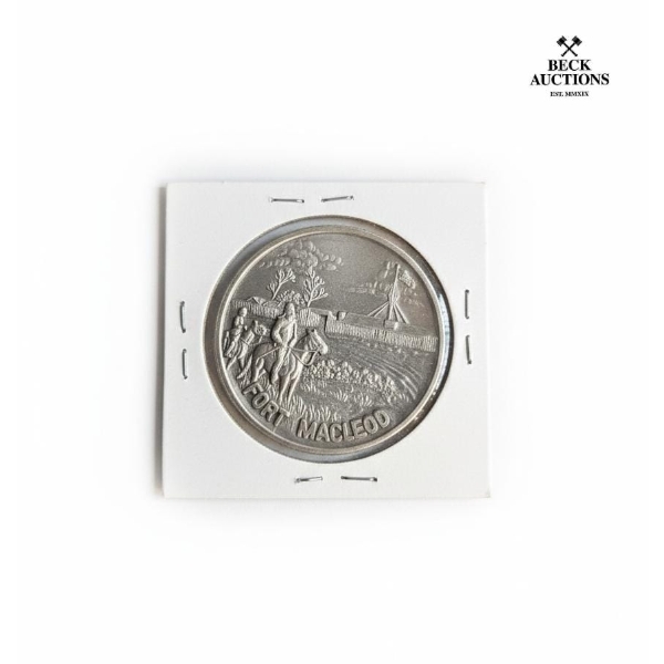 Silver 1873-1973 Fort Macleod Coin NI-15 CO-16 AG-68.5%