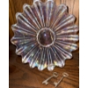 Image 2 : Carnival Glass Iridescent Clear Scalloped Candy Dish 9W & More 