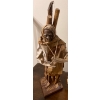 Image 3 : Salsa Folk 'Viejitos' Figurine 16T w/ Straw Bubushka & Bronzed Infant Kicks