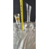 Image 3 : Glass Decanter Set with Floral Designed Champagne Flutes 