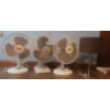 Image 1 : Three Office Size Desk Fans w/ Table Lamp & Shade