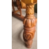 Image 8 : Wooden Dining Table w/ Extension and Carved Design 60 W Closed/ 96 W Opened, 38 D, 30 T