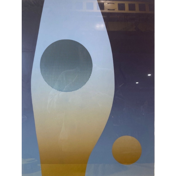 L. Simmons "Blue World" Silkscreen ( Measurements in Pictures)