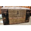 Image 8 : Wood and Metal Bound Trunk With Curved Top, 20 in x 34 in x 17 in