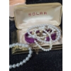 Image 9 : Small Wooden Box w/ Rose Motif, Costume Jewelry and Souvenir Spoons