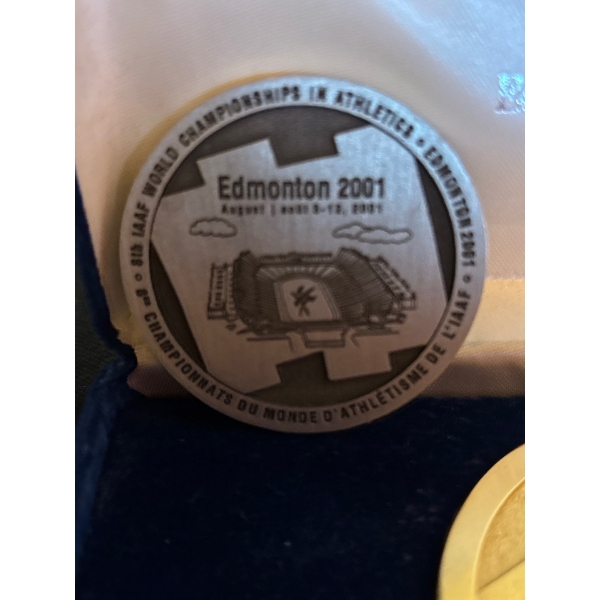 Official Participation Medal IAAF World Athletics Championships Edmonton 2001