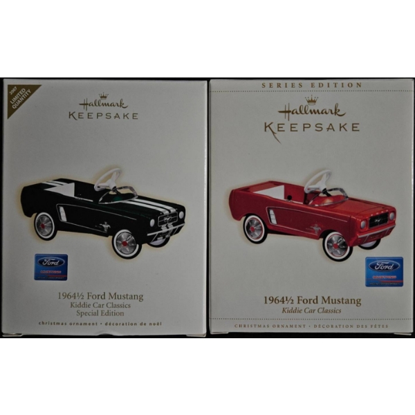Hallmark Keepsake 1964½ Ford Mustang Kiddie Car Classics Ornaments (Set of 2)