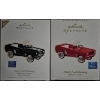 Image 1 : Hallmark Keepsake 1964½ Ford Mustang Kiddie Car Classics Ornaments (Set of 2)