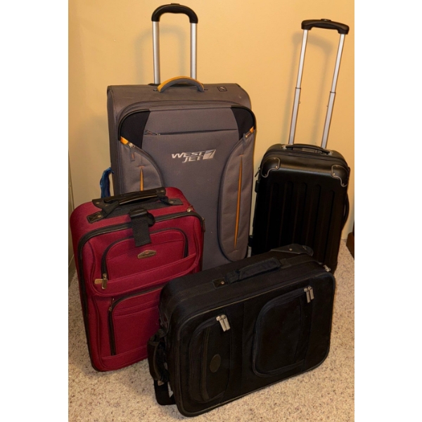 Four Rolling Luggage/Suitcases Fully Functionable-West Jet Bon Voyage!