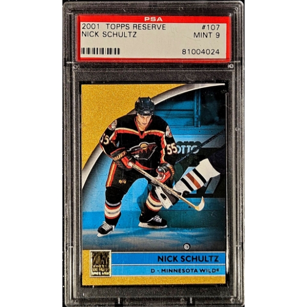 Nick Schultz (Graded PSA9) - 2001 Topps Reserve Trading Card.