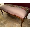 Image 2 : Gorgous Embroidered Oak Bench - Regency Style 45"Long 