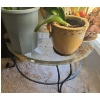 Image 2 : Metal and Glass Coffee Table 27 Diameter, 12 T, Assorted Natural House Plants Included