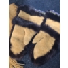 Image 3 : Buckskin Child's Poncho 11" Opening Top, 22 Length From Top to Frings Edge, Adult Mittens w/ Fur 