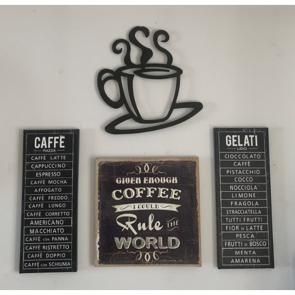 Coffee Lovers Decor - Assorted Wall Hangings & Tea Accessories