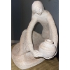 Image 3 : Austin Productions - Acoma Sculpture w/ Artificial House Plant In Pedestal Planter & More