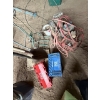 Image 1 : Plastic Pepsi and Coca-Cola pop containers, shovel, dollies chair, frame vintage insulators, and a c