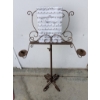 Image 1 : Decorative Metal Music Stand with Candle Holders