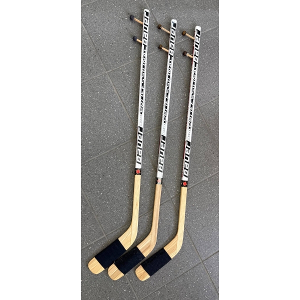 Three Janeb Bauer Floorball Sticks