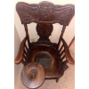 Image 5 : Antique Commode w/Carved Back & Spindle Arms-Wooden Potty For All