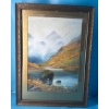 Image 1 : Beautiful Mountainside Watercolor By: W Maryhale - 20x15