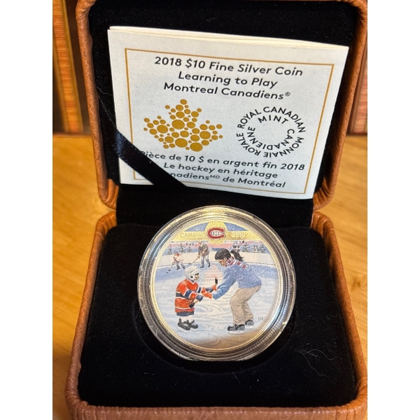 2018 $10 Learning to Play: Montreal Canadiens - Pure Silver Coin

