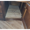 Image 3 : Amish Wood Oak Table w Cupboards & Drawers 50 w 30 d 18 h