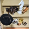 Image 1 : Horse Themed Decor Including: Cowboy Hat, Tallest Chess Piece Horse 13 T