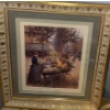 Image 5 : Rare Old Country Roses Crocks w/ Decorative Art Stemware & Art In Gold Gilt Frame 