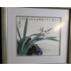 Image 2 : Two Asian Flower Prints, Framed Under Glass, 17 X 16