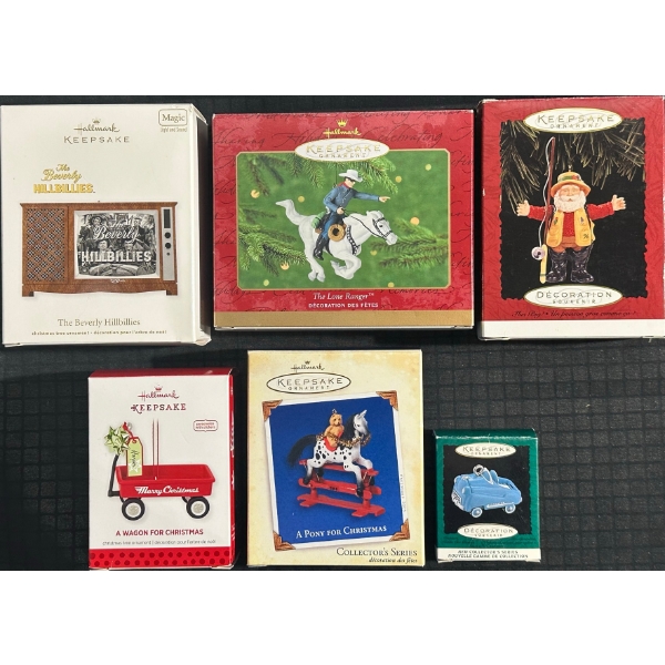 6 Hallmark Keepsake Christmas Ornaments in Boxes