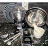 Image 1 : CuisineArt Kitchen Scale Food Processor Marble Mortar & Pestle w/ Lidded Mixing Bowls & More